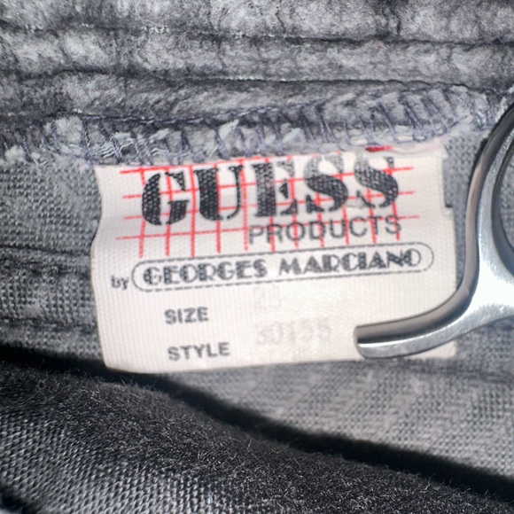VTG 80’s Rare Guess Jeans Gray Wide Wale Corduroy Pants Ankle Zipper Size 25 - Picture 6 of 10